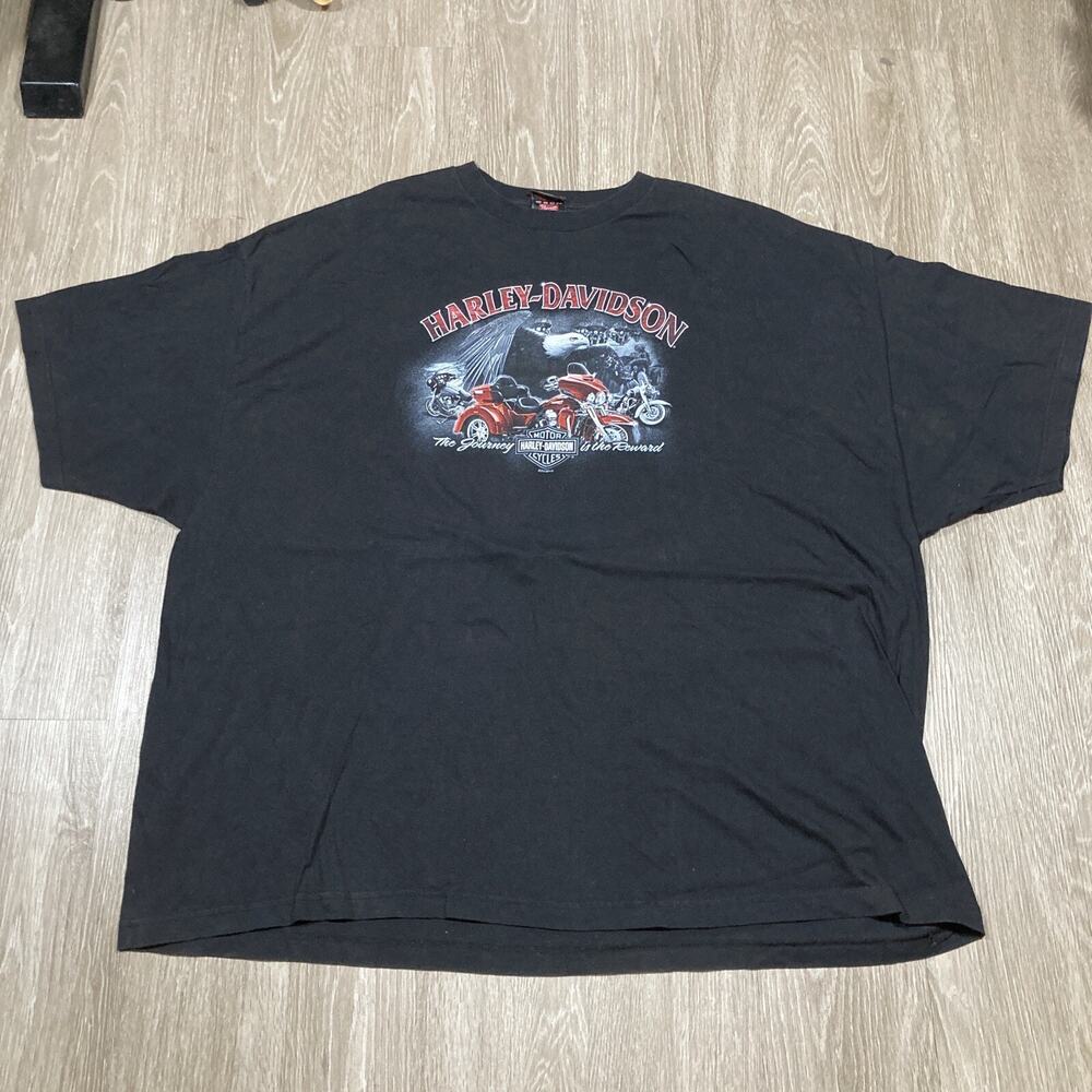 Harley Shirt 5XL Eagle Journey Is The Reward Motorcycle Biker Chopper Tee